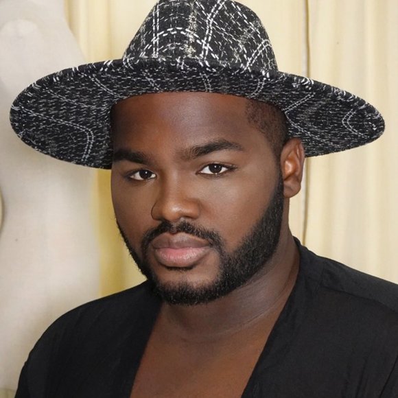 Tweed Black Fedora Hat